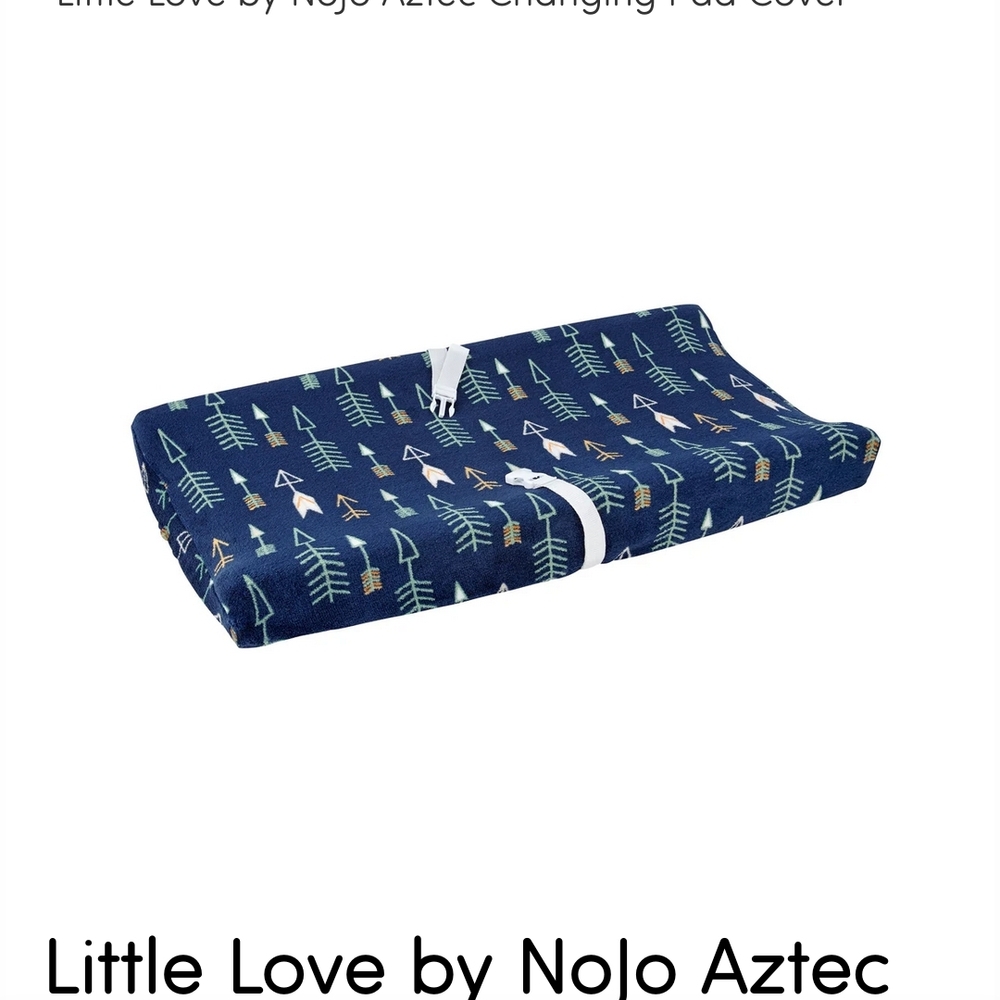 Aztec Changing Pad Cover - Blue